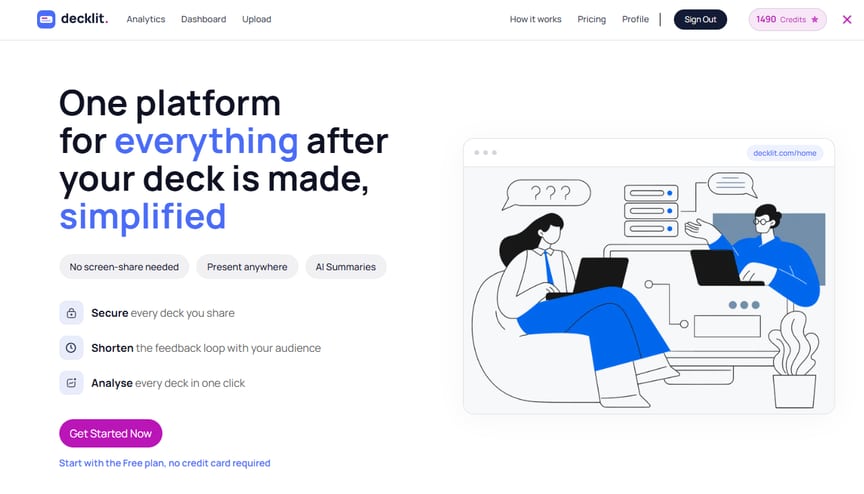 Decklit, secure presentations